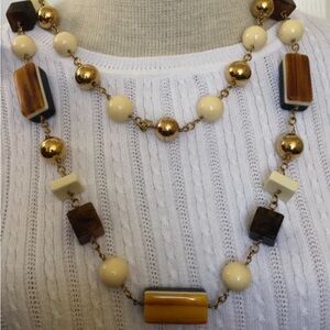 Kate Spade elegant and unique Caramel, Black and Cream Necklace